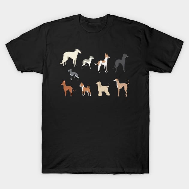 The Sighthound Pack T-Shirt by Elspeth Rose Design